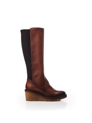 Moda in Pelle Harpette Crepe Wedge Long Side Zip Boots - Image 1 of 4