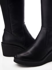 Moda in Pelle Harpette Crepe Wedge Long Side Zip Boots - Image 4 of 4