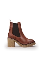 Moda in Pelle Natural Breeanna Short Platform Crepe Heels Boots - Image 1 of 4