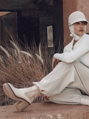 Moda in Pelle Natural Breeanna Short Platform Crepe Heels Boots - Image 1 of 5