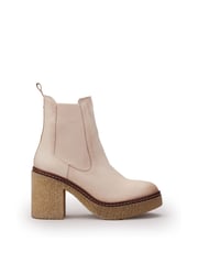 Moda in Pelle Natural Breeanna Short Platform Crepe Heels Boots - Image 2 of 5
