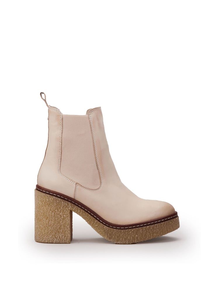 Moda in Pelle Natural Breeanna Short Platform Crepe Heels Boots - Image 2 of 5