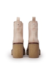 Moda in Pelle Natural Breeanna Short Platform Crepe Heels Boots - Image 4 of 5