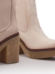 Moda in Pelle Natural Breeanna Short Platform Crepe Heels Boots - Image 5 of 5
