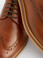 Brown Signature Italian Leather Brogues - Image 9 of 9
