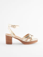 Gold Forever Comfort® Low Platform Heels - Image 3 of 7