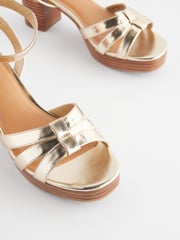 Gold Forever Comfort® Low Platform Heels - Image 5 of 7
