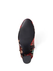 Pavers Red Pavers Heeled Floral Black Ankle Boots - Image 5 of 5