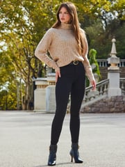 Sosandar Brown Rib Knit Super Cosy Jumper - Image 3 of 4