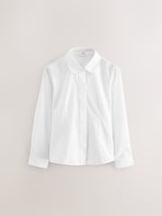 White 5 Pack Long Sleeve Fitted School Shirts (3-17yrs) - Image 2 of 4