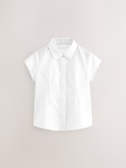 White 2 Pack Short Sleeve Fitted School Shirts (3-17yrs) - Image 2 of 4