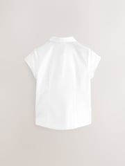 White 2 Pack Short Sleeve Fitted School Shirts (3-17yrs) - Image 3 of 4