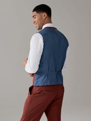 Brick Red Regular Fit Motionflex Stretch Waistcoat - Image 3 of 10