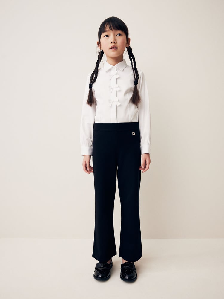 Black Pull-On Stretch Bootcut School Trousers 2 Pack (3-17yrs) - Image 2 of 8