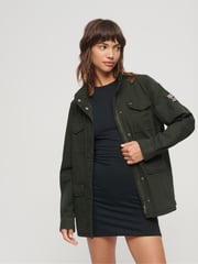 Superdry Green St Tropez M65 Embellished Military 100% Cotton Jacket - Image 3 of 6