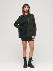 Superdry Green St Tropez M65 Embellished Military 100% Cotton Jacket - Image 4 of 6