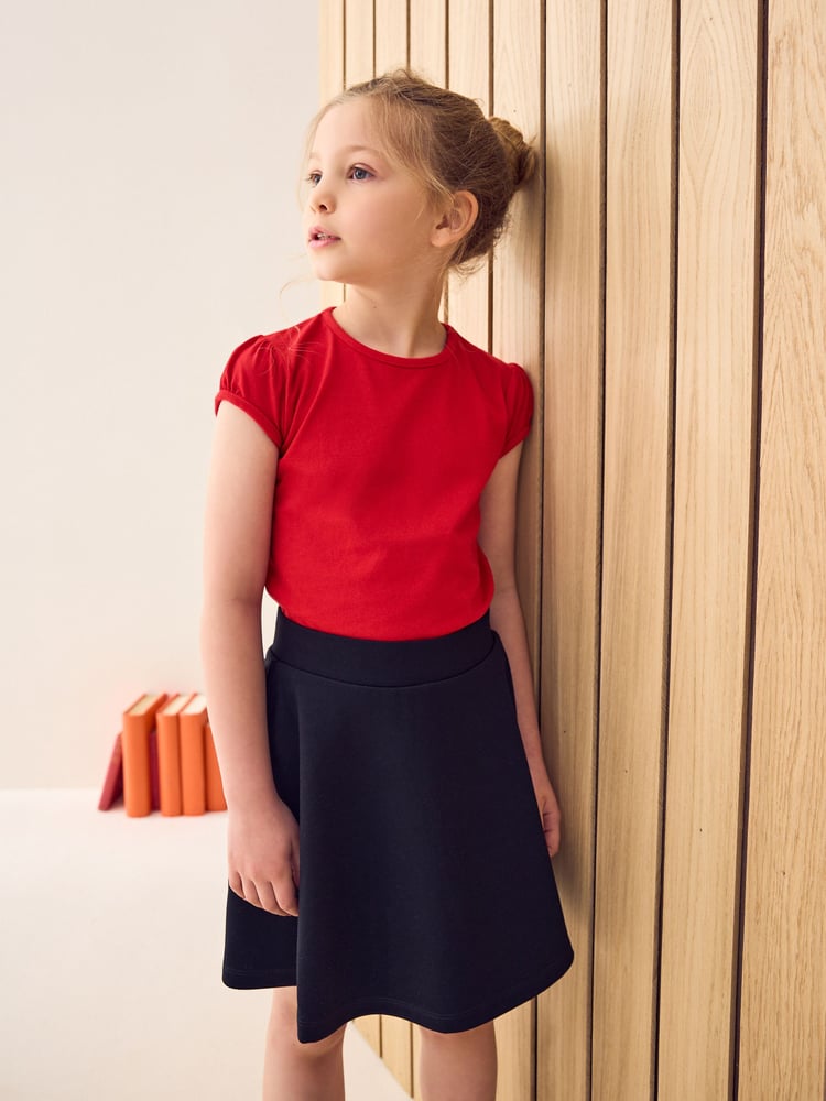 Red Puff Sleeve 100% Cotton T-Shirts 2 Pack (3-16yrs) - Image 2 of 6