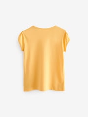 Yellow Puff Sleeve 100% Cotton T-Shirts 2 Pack (3-16yrs) - Image 6 of 7