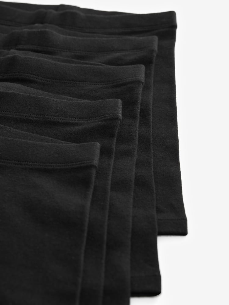 Black Longer Length 5 Pack Cotton Rich Stretch Cycle Shorts (3-16yrs) - Image 8 of 8