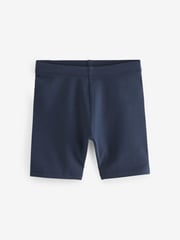 Navy Blue Longer Length 5 Pack Cotton Rich Stretch Cycle Shorts (3-16yrs) - Image 2 of 3