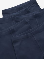 Navy Blue Longer Length 5 Pack Cotton Rich Stretch Cycle Shorts (3-16yrs) - Image 3 of 3