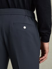 Reiss Airforce Blue Found Slim-Fit Drawstring Trousers - Image 4 of 5