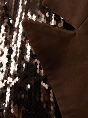 Halston Tailored Sequin Single Breasted Blazer - Image 7 of 7