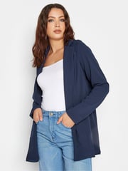 Long Tall Sally Blue Scuba Crepe Blazer - Image 1 of 4
