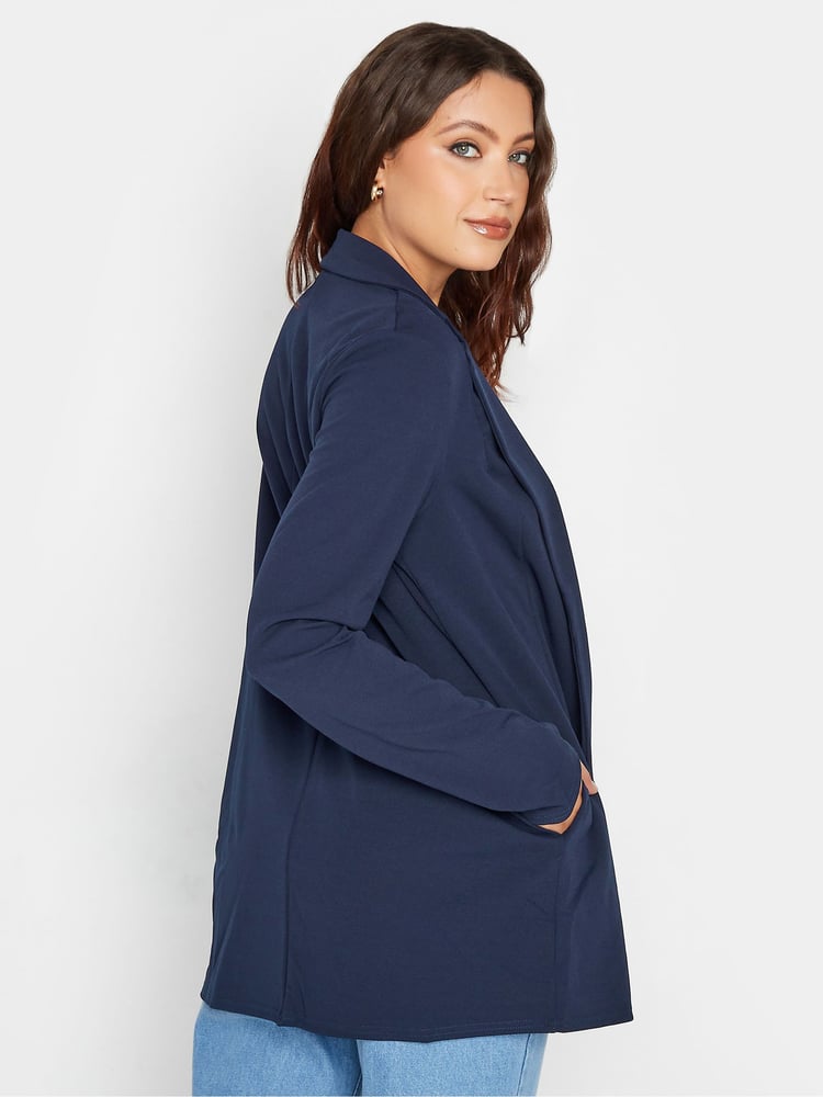 Long Tall Sally Blue Scuba Crepe Blazer - Image 2 of 4
