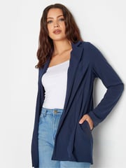 Long Tall Sally Blue Scuba Crepe Blazer - Image 4 of 4