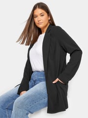 Long Tall Sally Black Scuba Crepe Blazer - Image 1 of 5