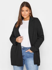 Long Tall Sally Black Scuba Crepe Blazer - Image 3 of 5