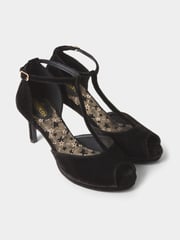 Joe Browns Black Cover Girl T Bar Shoes - Image 3 of 5