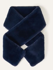 Accessorize Blue Faux Fur Stole - Image 1 of 2
