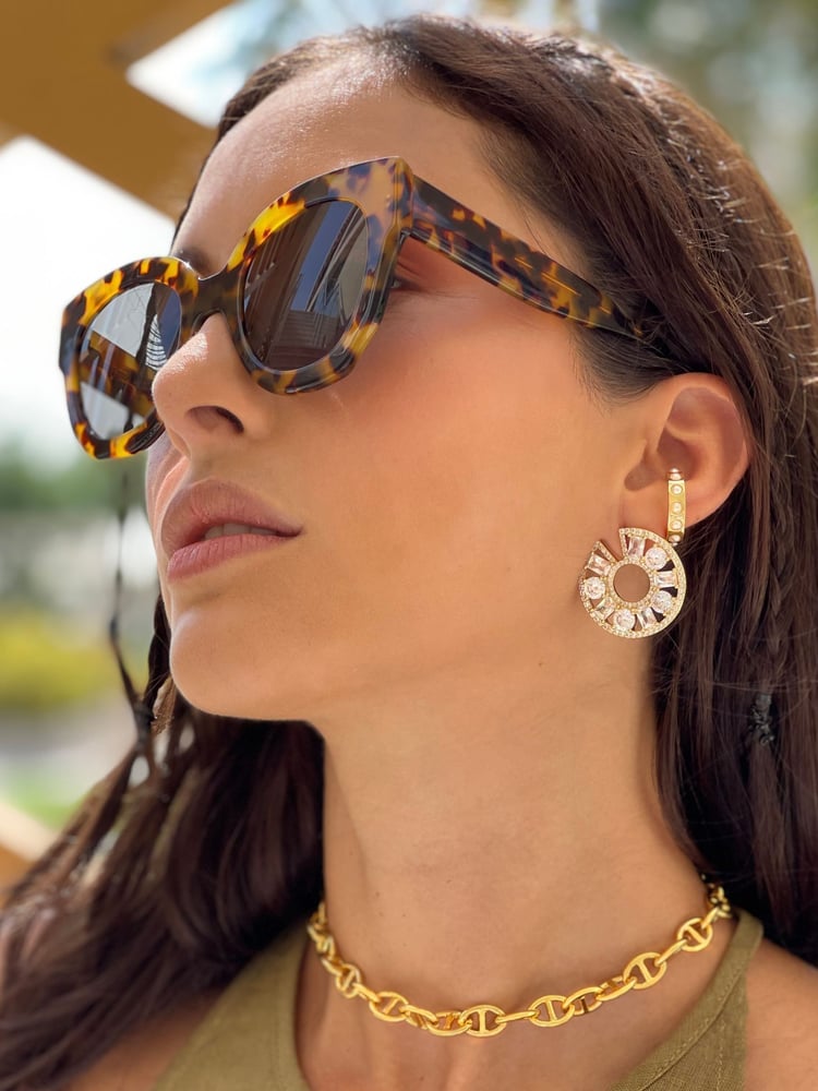 Celeste Starre Gold Tone Royal Nights Earrings - Image 2 of 2
