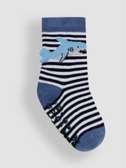 JoJo Maman Bébé Navy 3-Pack Shark Socks - Image 2 of 4
