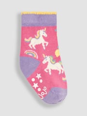 JoJo Maman Bébé Light Pink 3-Pack Unicorn Socks - Image 2 of 4