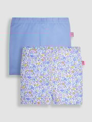 JoJo Maman Bébé Purple Ditsy & Lilac 2-Pack Shorts - Image 1 of 4