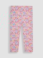 JoJo Maman Bébé Pink Strawberry Garden Floral & Blue 2-Pack Leggings - Image 2 of 7