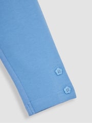 JoJo Maman Bébé Pink Strawberry Garden Floral & Blue 2-Pack Leggings - Image 4 of 7