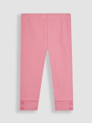 JoJo Maman Bébé Duck Egg Blue & Coral Pink 2-Pack Rib Leggings - Image 2 of 6