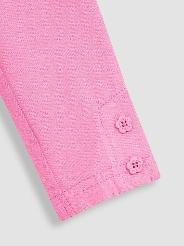 JoJo Maman Bébé Periwinkle Purple Butterfly Floral & Pink 2-Pack Leggings - Image 5 of 5