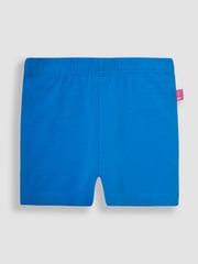 JoJo Maman Bébé Pink Floral Dinosaur & Cobalt Blue 2-Pack Shorts - Image 2 of 4