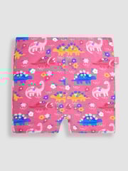 JoJo Maman Bébé Pink Floral Dinosaur & Cobalt Blue 2-Pack Shorts - Image 3 of 4