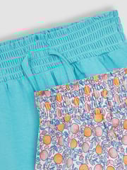 JoJo Maman Bébé Pink Apple & Duck Egg Blue 2-Pack Pretty Shorts - Image 6 of 6