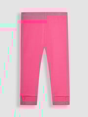 JoJo Maman Bébé Blue & Raspberry Pink 2-Pack Rib Leggings - Image 2 of 3