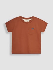 JoJo Maman Bébé Natural Tigers 2-Pack Pocket T-Shirts - Image 2 of 4