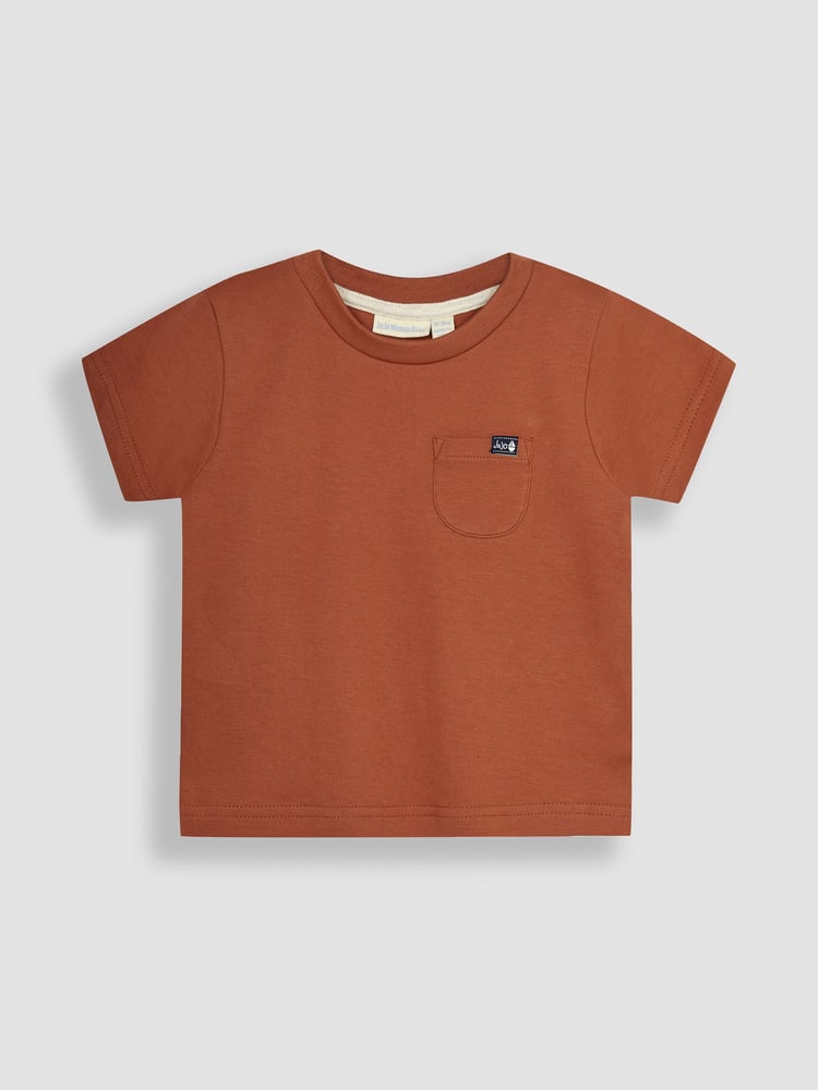 JoJo Maman Bébé Natural Tigers 2-Pack Pocket T-Shirts - Image 2 of 4