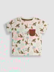 JoJo Maman Bébé Natural Tigers 2-Pack Pocket T-Shirts - Image 3 of 4