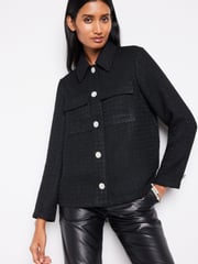 Black Boucle Shacket - Image 3 of 7